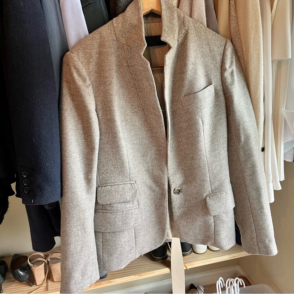 Jenni Kayne Wool Blazer Small Oatmeal Color